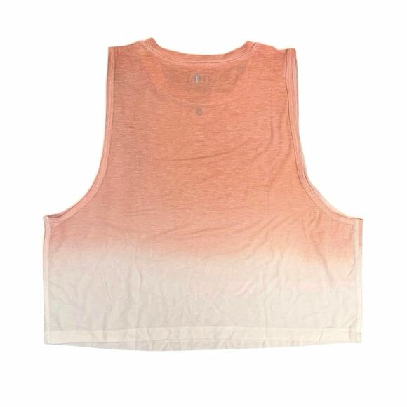 NWT NOBULL Dip Dye Muscle Tank Orange and White Size L - Picture 2 of 4